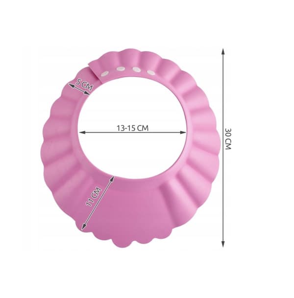 Badevisir / skygge til vask af børns hoveder - Nuancer af pink