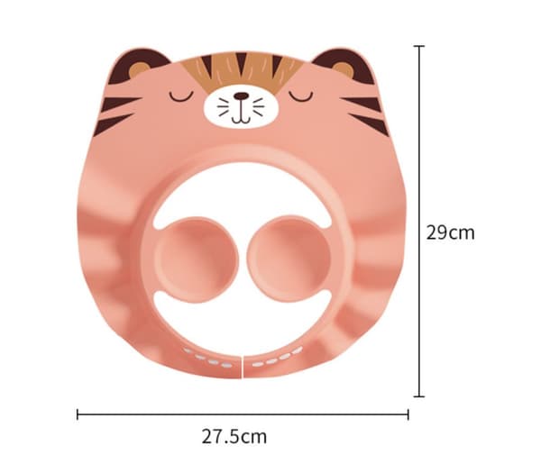 Badevisir / skygge til vask af børns hoveder - Orange Kitty