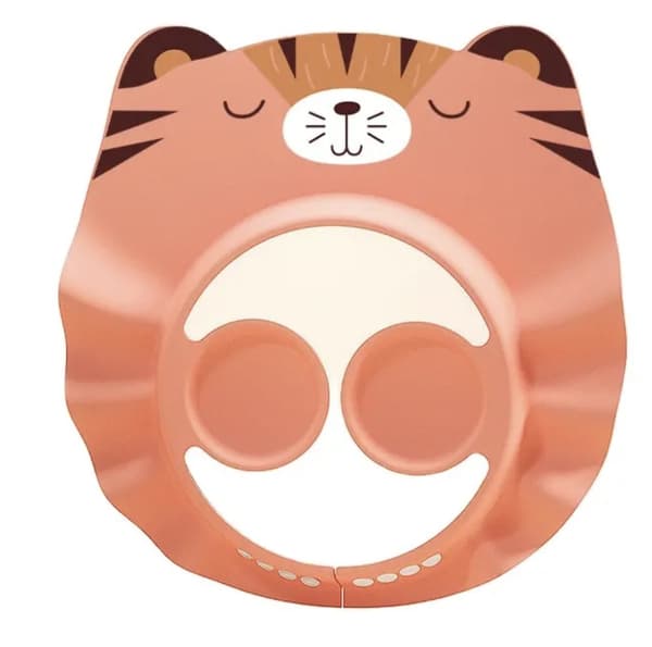 Badevisir / skygge til vask af børns hoveder - Orange Kitty