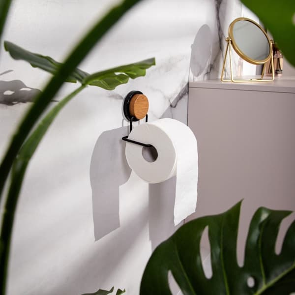 WC-paperipidike | LEOMA | imukupilla musta | 10x5x13cm | 719554