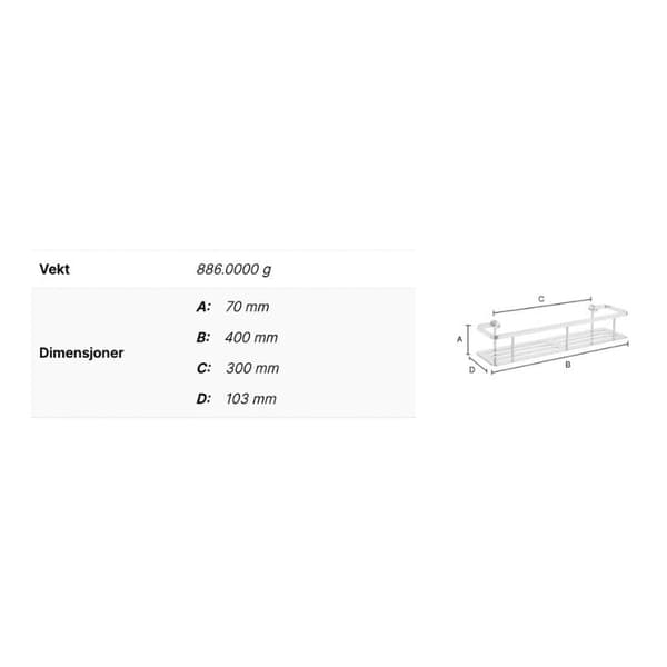 Smedbo Sideline DK3005 Dusjkurv - Krom