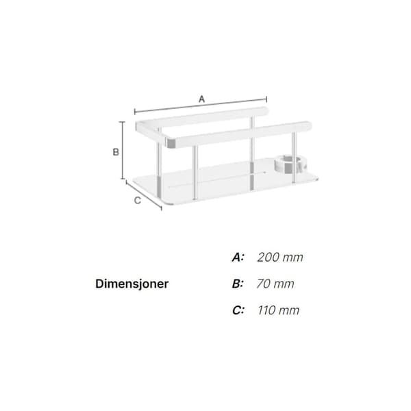 Smedbo 3008 Kurv til Dusjstang