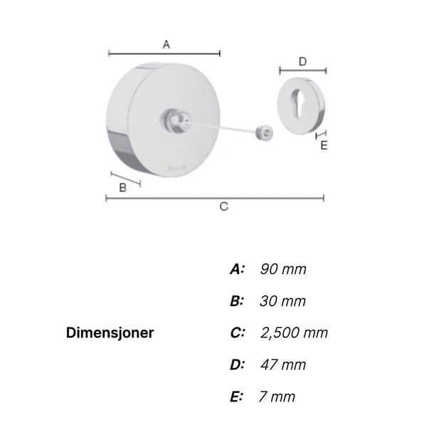 Smedbo Outline FK480 Uttrekkbar Klessnor Krom