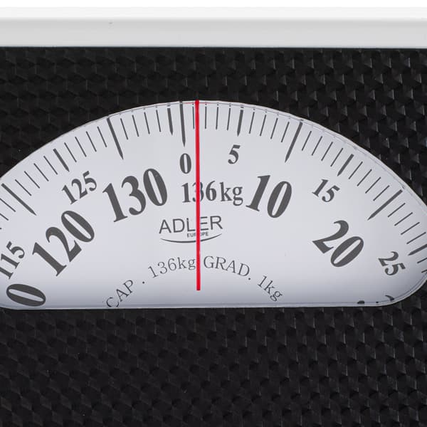 Mekanisk badevægt med 136 kg kapacitet og metalhus