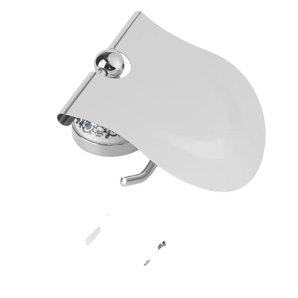 Toalettpappershållare, polerat metall, enkel installation,Silver