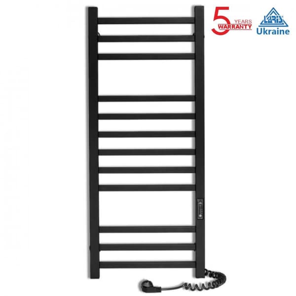Elektrisk håndklædetørrer IMIDZ (R3) 180W, 350x900, Laris Ukraine, sort