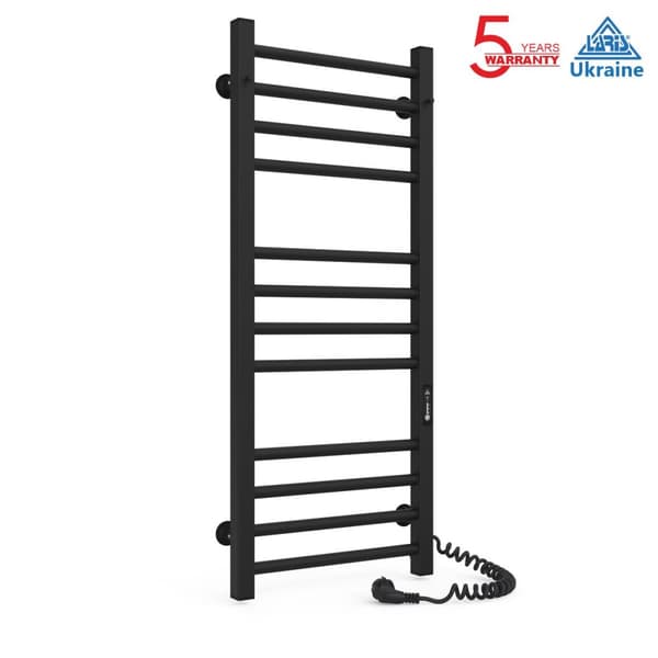 Elektrisk handdukstork ALFA (R3) 180W, 350x900, Laris Ukraina, svart