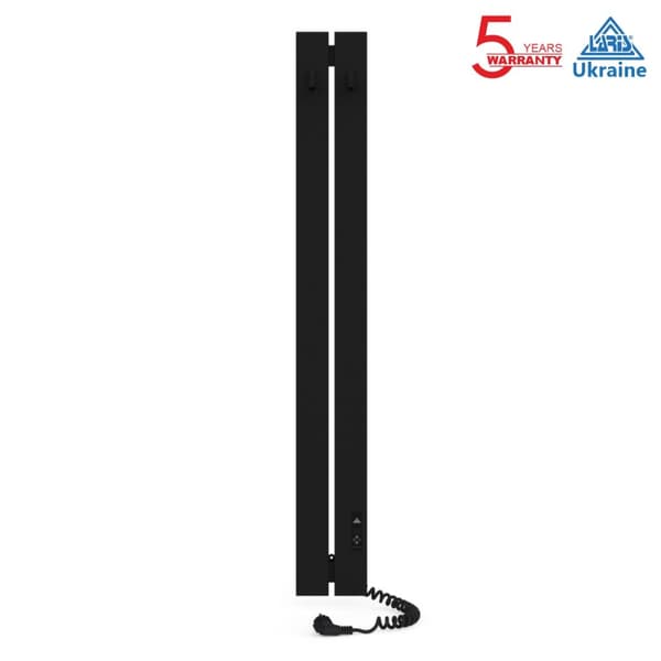 Elektrisk handdukstork BOSTON 2 (R2) 120W, 150x1200, Laris Ukraina, svart