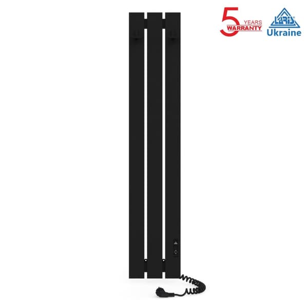 Elektrisk handdukstork BOSTON 3 (R2) 180W, 230x1200, Laris Ukraina, svart