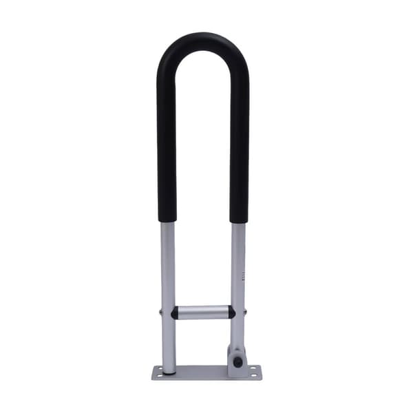 Toaletthandtag, 120 kg belastningskapacitet, vikbar väggmonterad design,svart