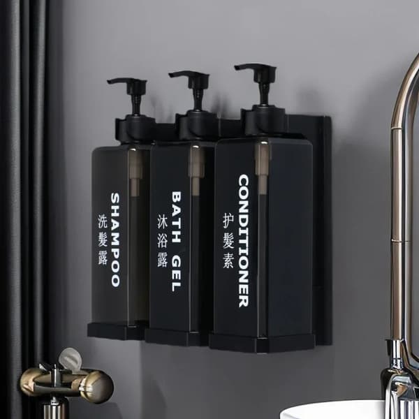 Vægmonteret sæbedispenser, 500ML kapacitet, låsbar design,A-3 sæt