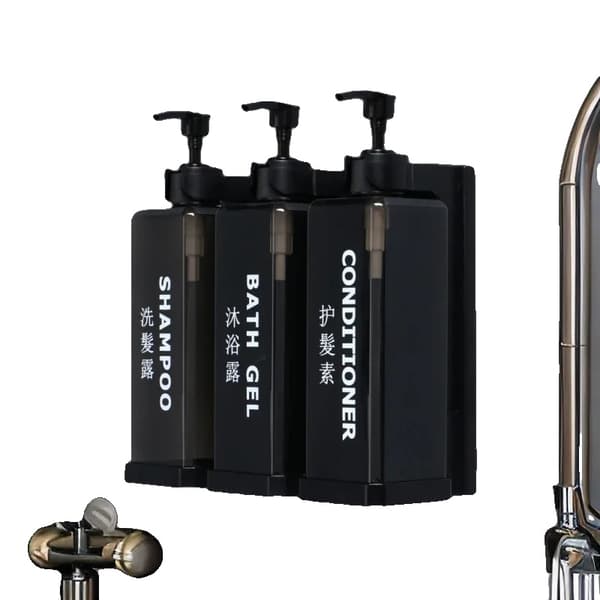 Vægmonteret sæbedispenser, 500ML kapacitet, låsbar design,A-3 sæt