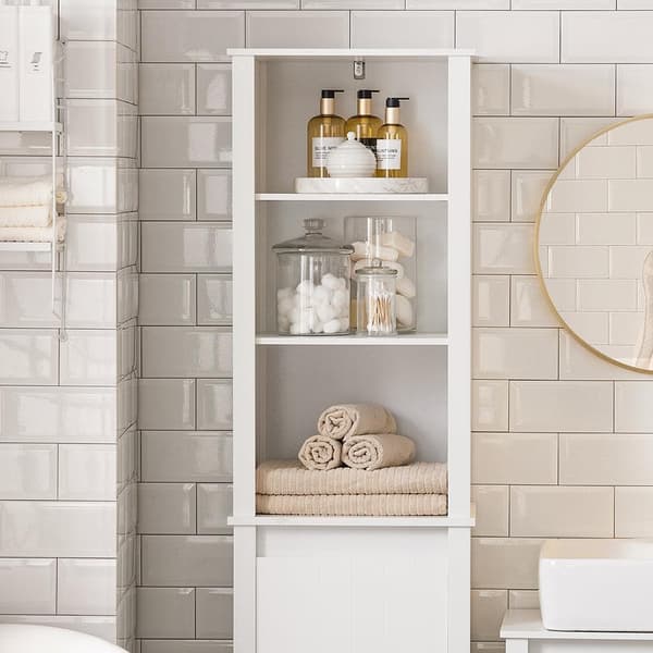 Opbevaringsskab, BZR102-W, 43x34x171 cm, Hvid