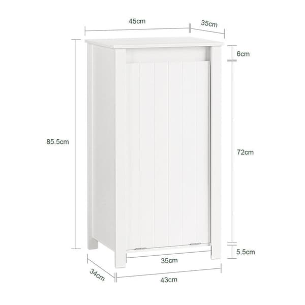 Kylpyhuonekaappi, BZR100-W, 45x35x85.5 cm, Valkoinen