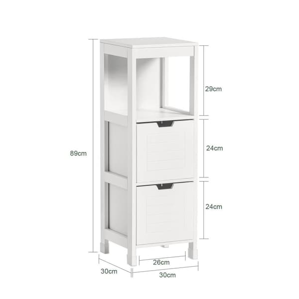 Skab, FRG127-W, 30x30x89 cm, Hvid