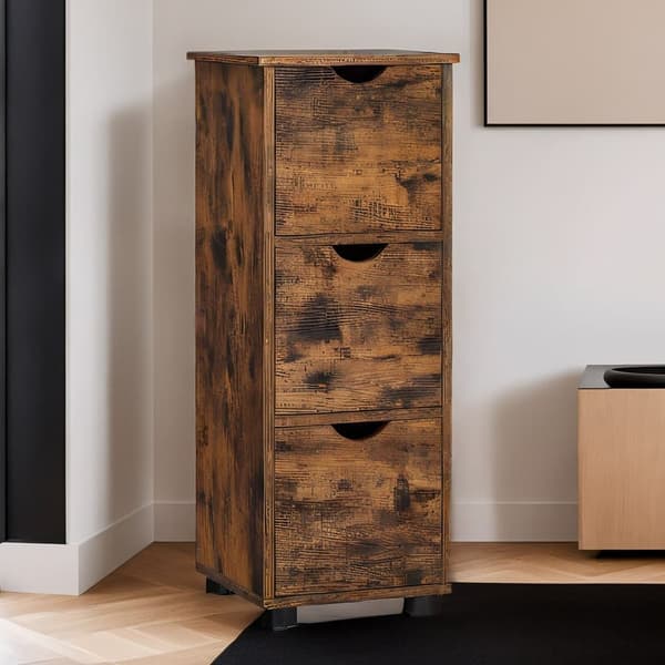 Smal Badeværelsesskab, VASAGLE BBK150X01, 30x30x80 cm, Rustikt Brun