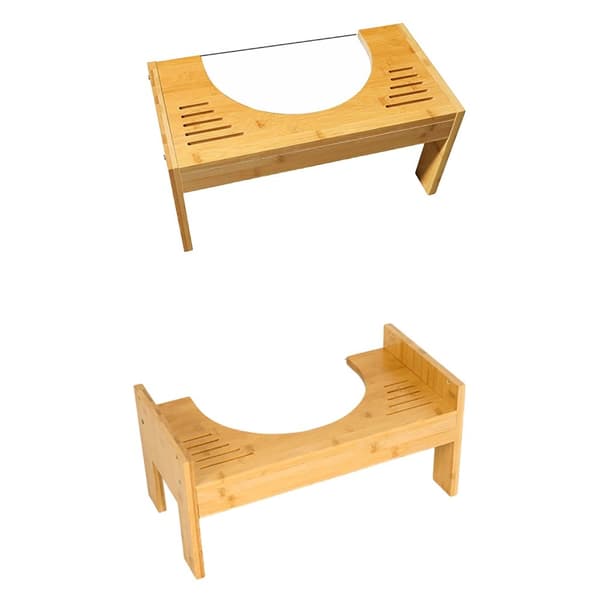 Toalettpall, Justerbar Höjd, Miljövänlig Design,Bambu