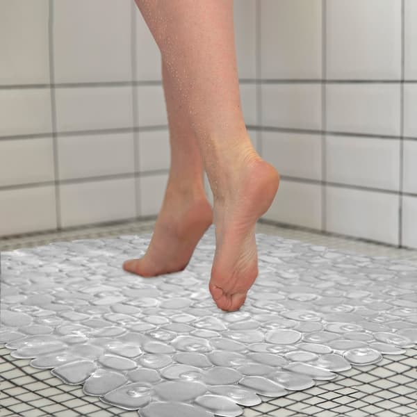 Halkfri duschmatta, transparent, 51x51 cm