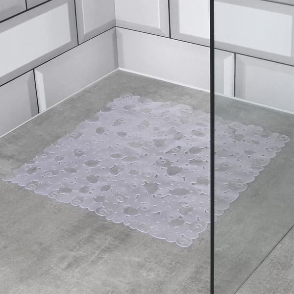 Halkfri duschmatta, transparent, 51x51 cm