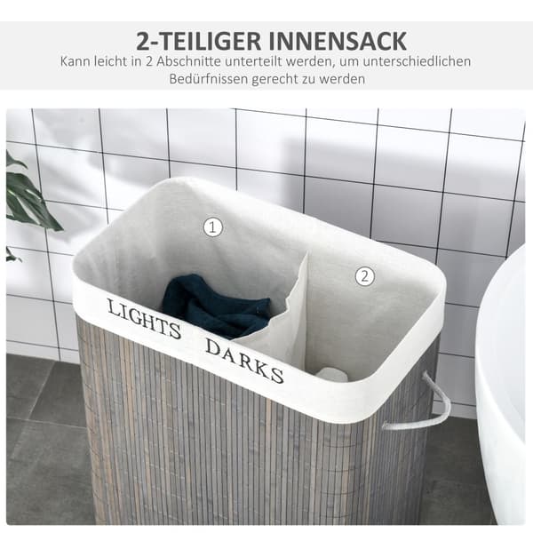 Vaatelava, 100L, 52x32x63 cm, Harmaa