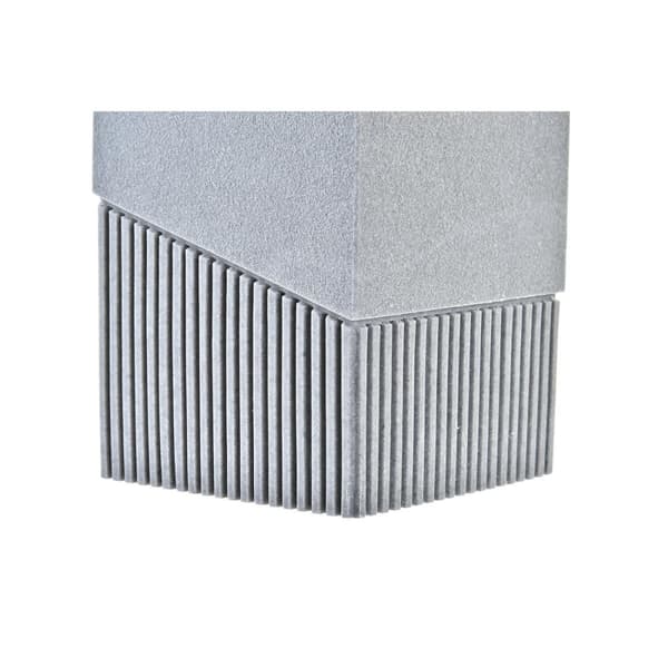Vessaharja DKD Home Decor Scandi Hopeinen Harmaa Ruostumaton teräs Alumiini Hartsi (9,5 x 9,5 x 37 cm)
