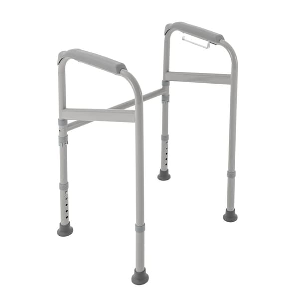 Toalettstående hjälpmedel, Justerbar höjd 65-86 cm, 200 kg belastningskapacitet,Krom