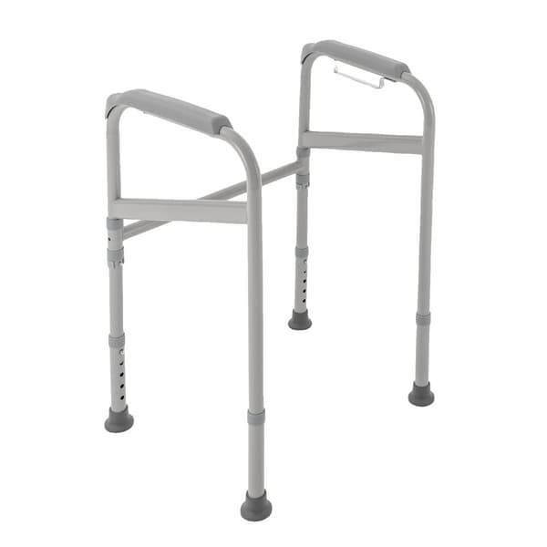 Toalettstående hjälpmedel, Justerbar höjd 65-86 cm, 200 kg belastningskapacitet,Krom