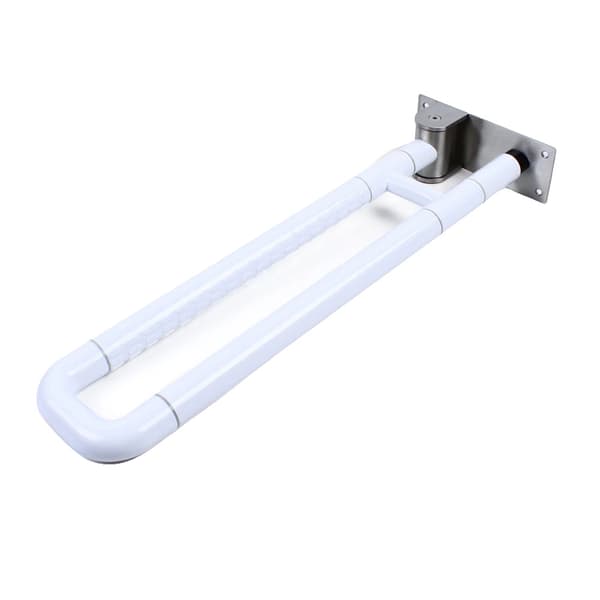 Retractable sikkerhedshåndliste, skridsikker tekstur, pladsbesparende design,HVID