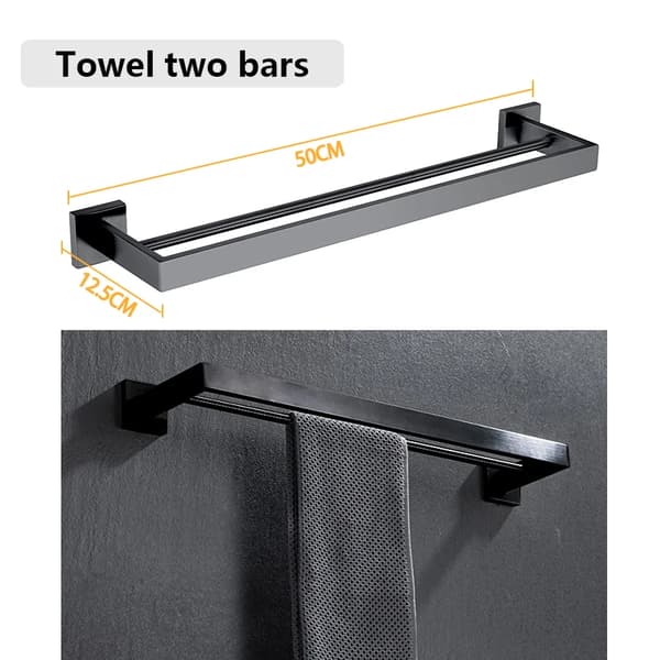 Handdukshängare, Stålmaterial, 50 cm Bredd,002FB
