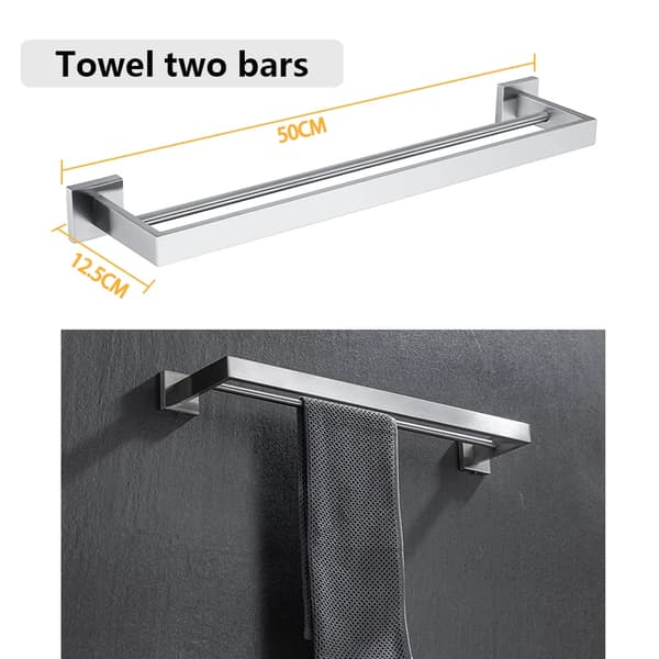 Handdukshängare, Stålmaterial, 50 cm Bredd,002FW