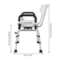 Miniatyrbild 2 av 2: Duschstol, 360° roterbar, 180 kg kapacitet,VIT