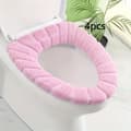 Miniatyrbillede 2 af 2: Vintervarm Toiletbrædtbetræk, Skandinavisk Stil, Tykt Vaskbart Pude,Nordic Pink 4 stk