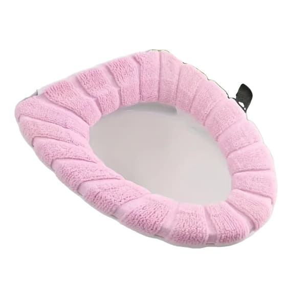 Vintervarm Toiletbrædtbetræk, Skandinavisk Stil, Tykt Vaskbart Pude,Nordic Pink 4 stk
