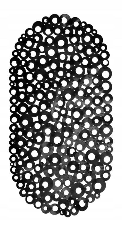 Liukumaton kylpymatto kylpyammeeseen, musta, 69 x 39 cm