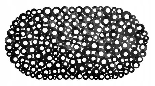 Liukumaton kylpymatto kylpyammeeseen, musta, 69 x 39 cm