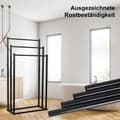 Miniatyrbild 4 av 4: Fristående Handdukshållare, 3 Handdukstänger, Hållbar Metallkonstruktion, Stilren Design