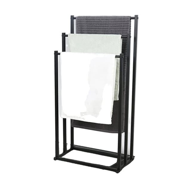 Fristående Handdukshållare, 3 Handdukstänger, Hållbar Metallkonstruktion, Stilren Design