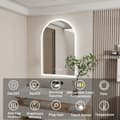 Miniatyrbillede 2 af 2: Smart LED Badeværelsesspejl, Bagbelyst, Anti-Dug, Lys Grå