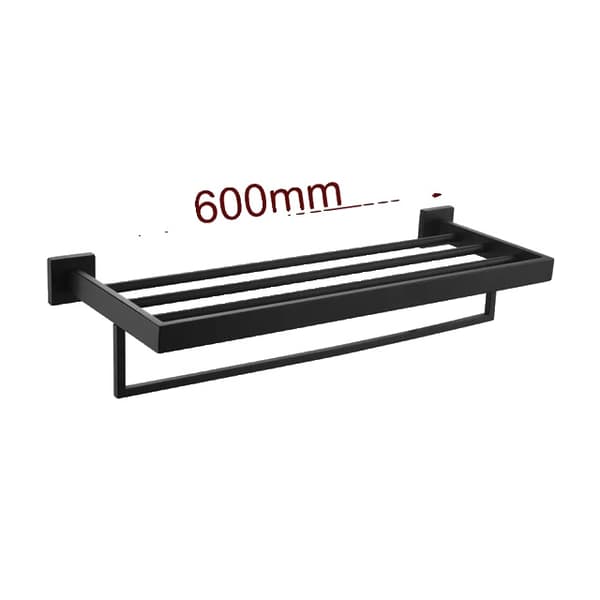 Badeværelsesudstyr, rustfrit stål, multifunktionelt, Håndklædeholder 60cm