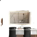 Miniatyrbild 1 av 2: Badrumsspegel, design med framljus, teknologi mot imma, 100X60cm(40x24tum)