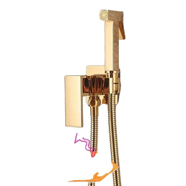 Väggmonterad Bidet Sprayer Kran, Flera Ytbehandlingar, CE Certifierad,Gyllene A