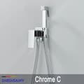 Miniatyrbild 2 av 2: Badrum Bidet Kranar, Högtrycksspruta, Varm- och Kallvatten Blandare, Chrome C