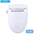 Miniatyrbillede 2 af 2: Smart Toilet Sæde, Opvarmet med Fjernbetjening, Justerbar Vandtryk,EF-S130 lang størrelse, EU-stik, 220V-230V