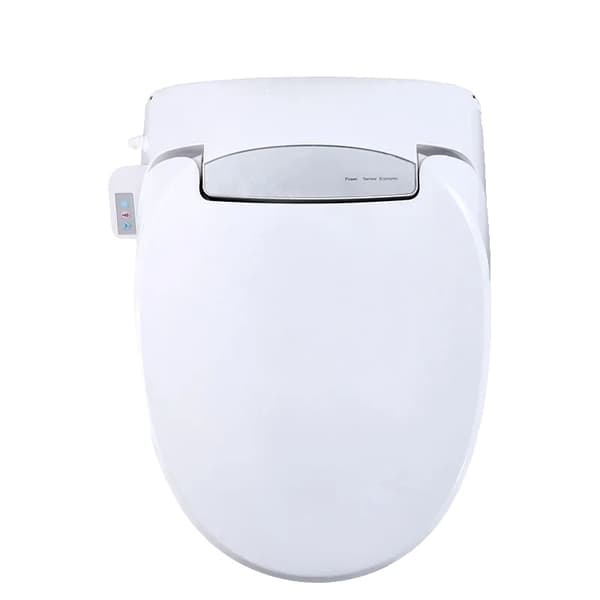 Smart Toilet Sæde, Opvarmet med Fjernbetjening, Justerbar Vandtryk,EF-S130 lang størrelse, EU-stik, 220V-230V