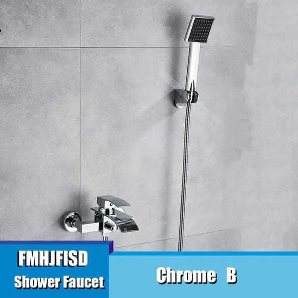 Badrumskran, Vattenfall Design, Väggmonterad, Chrome B