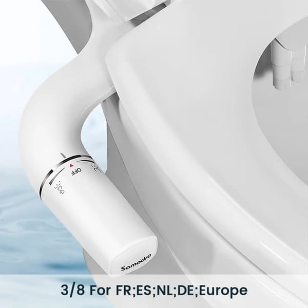 Bidet-tilbehør, ultratyndt design, dobbelt dyse, 3-8 FR ES NL Europa