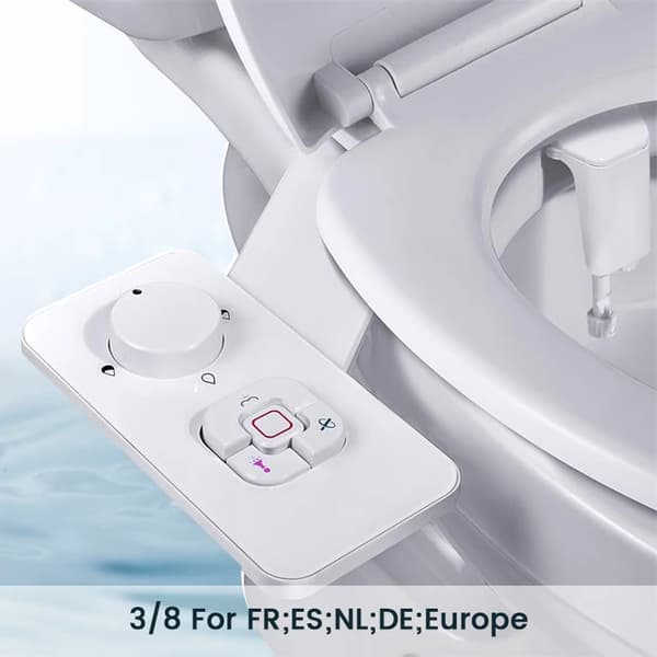 Toilet Bidet, ultratyndt design, dobbelte dyser, 3-8 FR ES NL Europa
