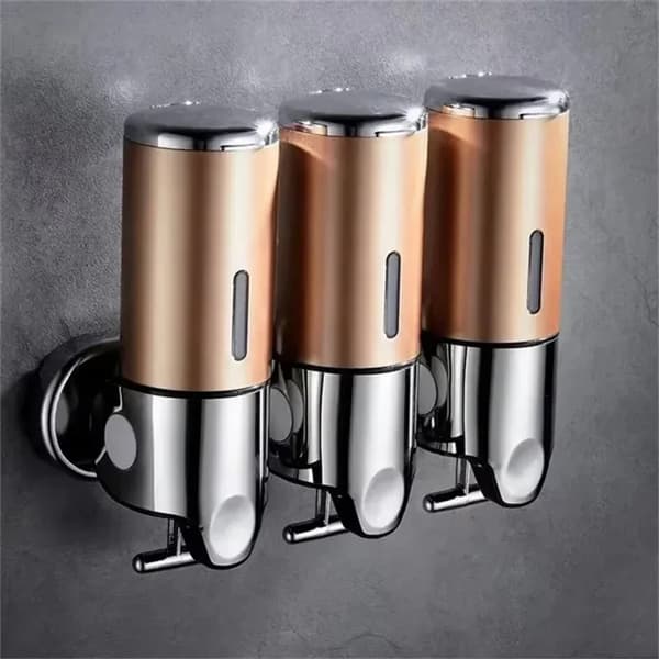 Sæbedispenser, Automatisk væskedispensering, Multifunktionel brug, Væghængt design,3 gyldne