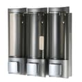 Miniatyrbillede 1 af 2: Væske sæbedispenser, vægmonteret, 3 kamre, ABS-materiale,Sølv