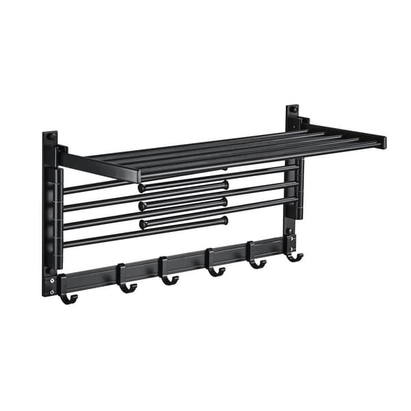 Handdukshängare, Aluminium Material, Vattentålig, 5 Krokar,svart